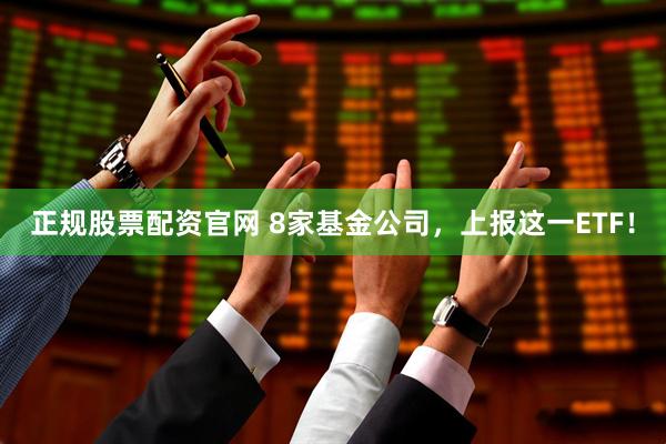 正规股票配资官网 8家基金公司，上报这一ETF！
